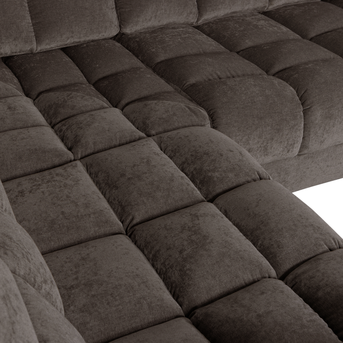 WOOOD Second Date Hoekbank Links - Vintage - Warm Grijs