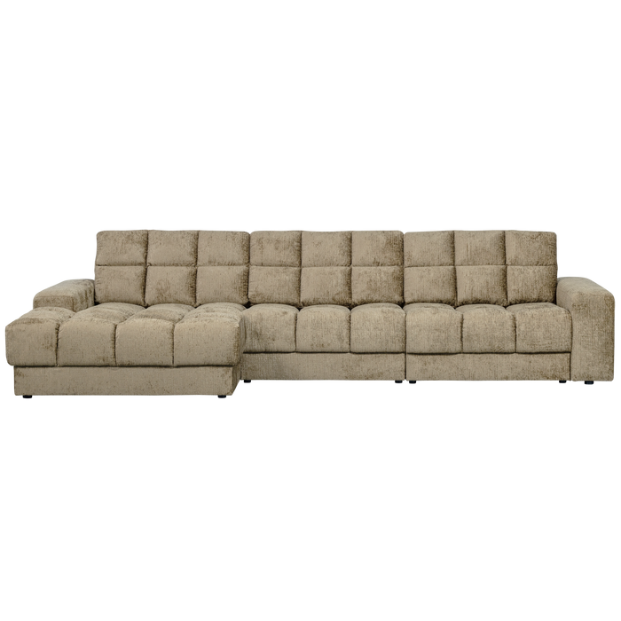 WOOOD Second Date Chaise Longue Links - Structure Velvet - Wheatfield