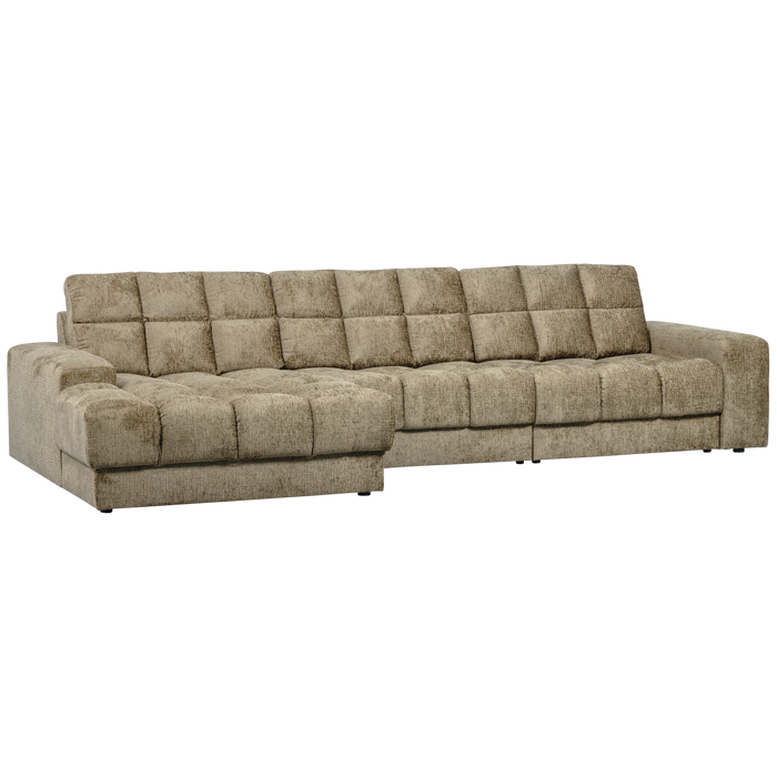 WOOOD Second Date Chaise Longue Links - Structure Velvet - Wheatfield