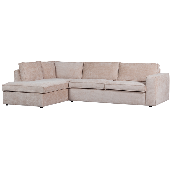 WOOOD Hoekbank Links Hajo - Chenille - Sand - 84x283x197