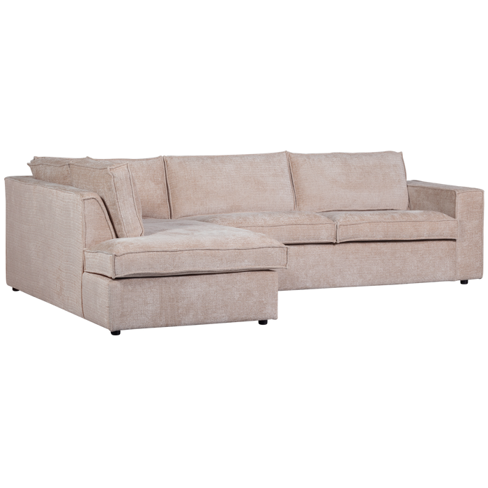 WOOOD Hoekbank Links Hajo - Chenille - Sand - 84x283x197