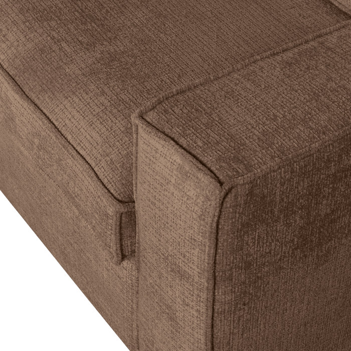 WOOOD Hoekbank Links Hajo - Chenille - Mud - 84x283x197