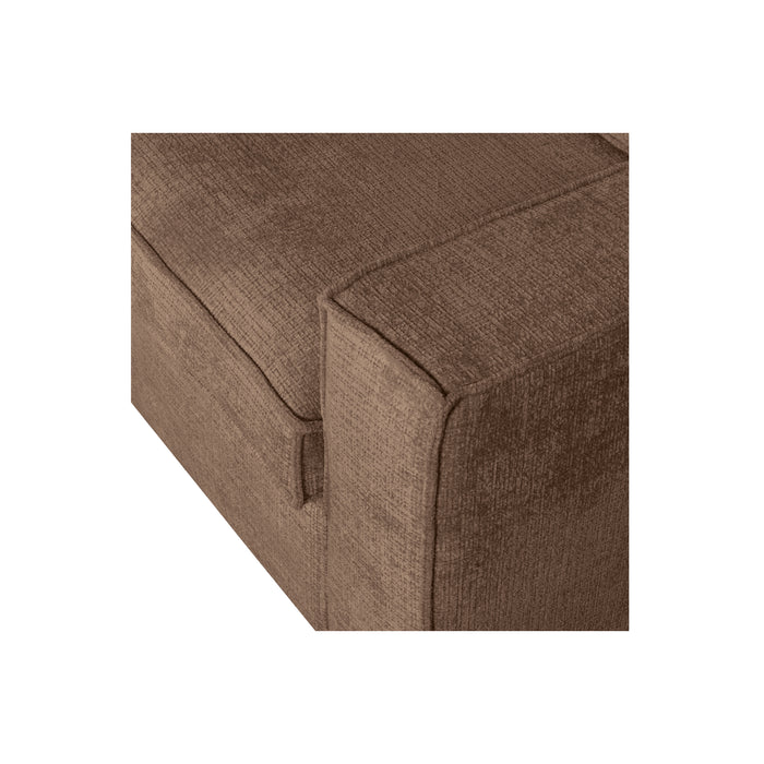 WOOOD Hoekbank Links Hajo - Chenille - Mud - 84x283x197