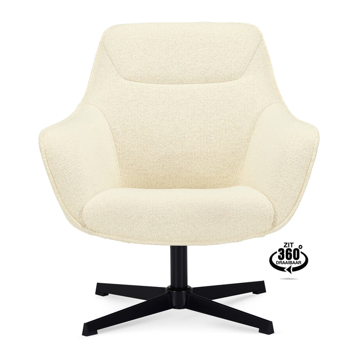 by fonQ Mosey Draaibare Fauteuil - Crème