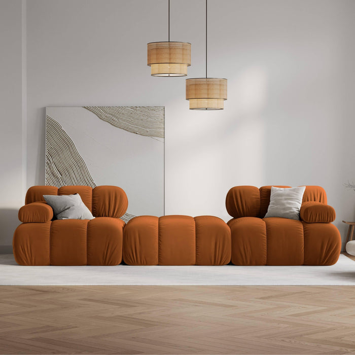 Milo Casa Tropea Modulaire 2-zitsbank met Hocker - Terracotta