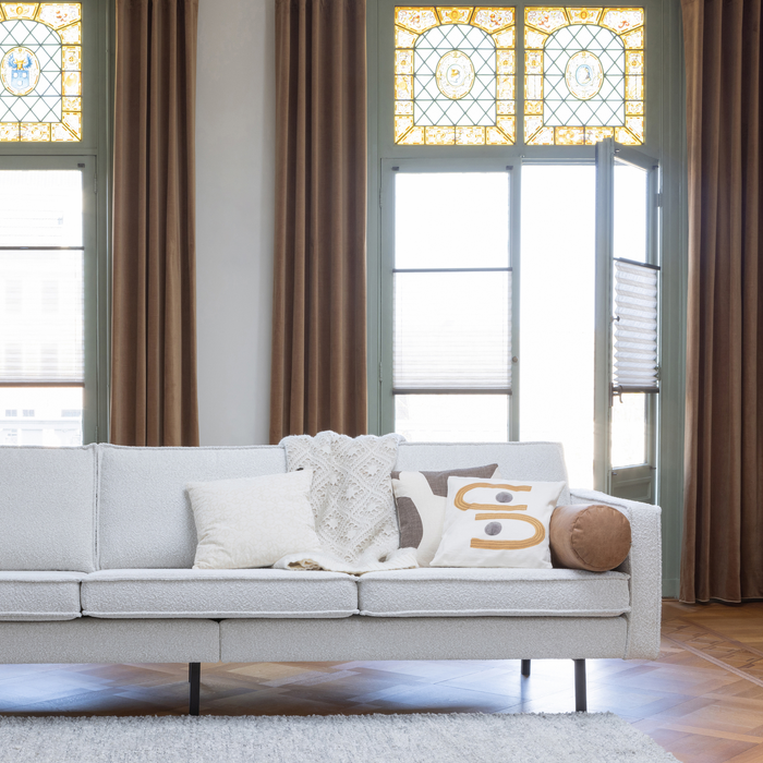 WOOOD Rodeo 3-Zits Bank - Velvet - Naturel - 85x277x86