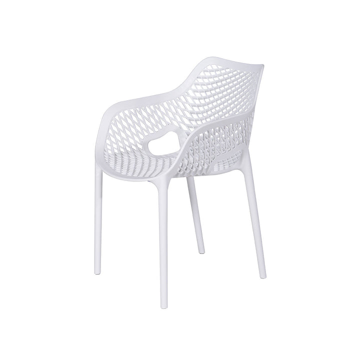 Garden Impressions Air XL kunststof tuinstoel wit - 4 stuks