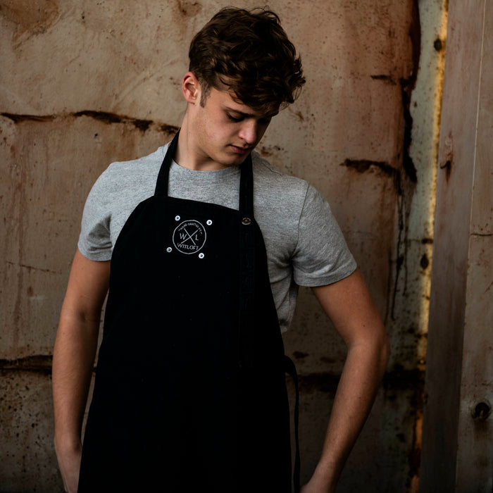 Denim schort zwart Witloft