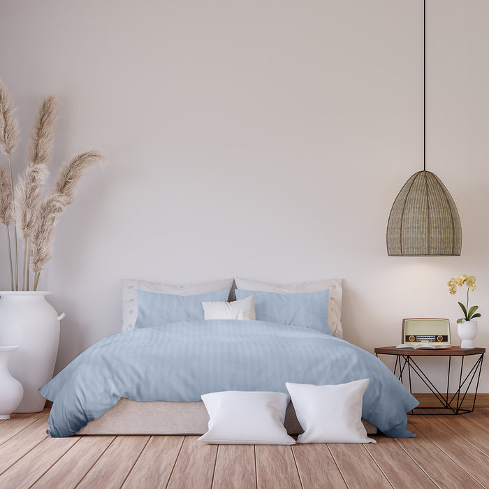 Ten Cate Katoensatijnen Dekbedovertrek - 200x200|220 - Licht Blauw