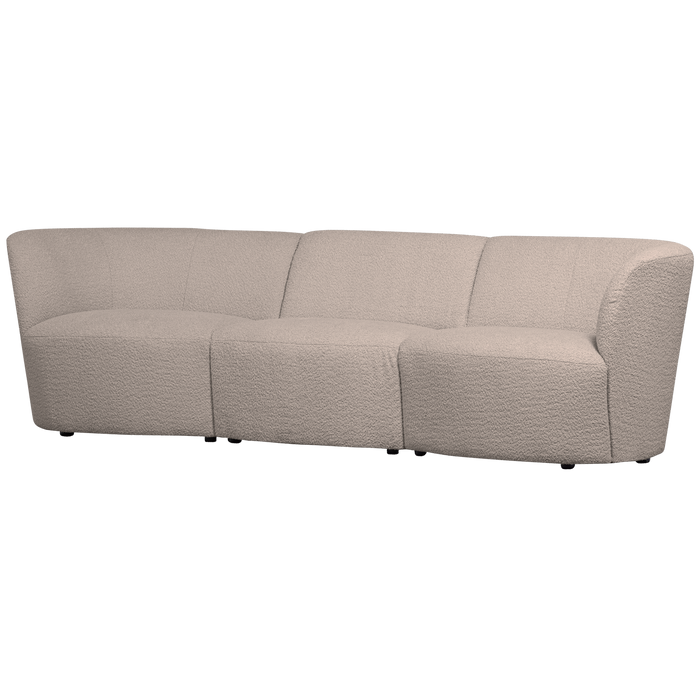 WOOOD Coco 3-Zits Bank - Bouclé - Zand - 70x227x72