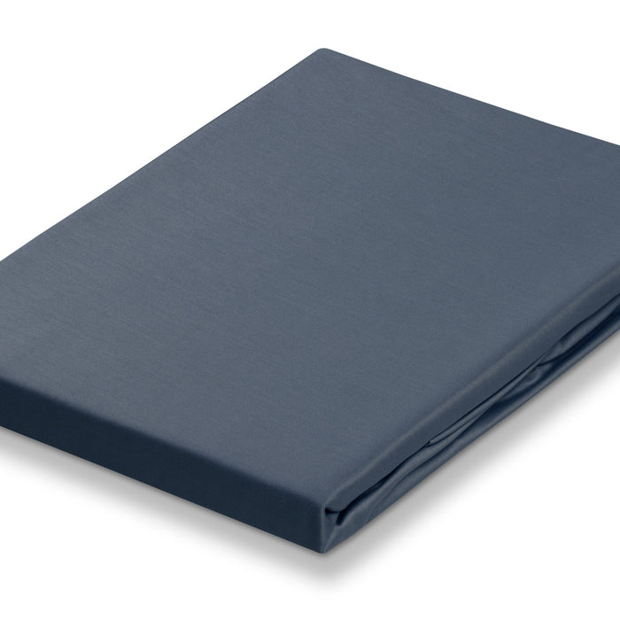 Satin Hoeslaken Oceanview | 180 x 210 cm | Grijs | Blauw