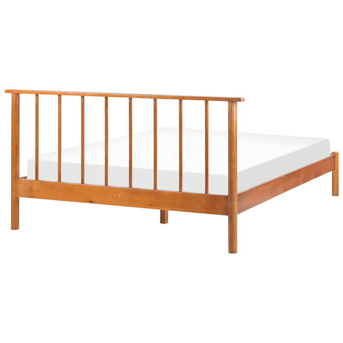 Beliani - BARRET II - Bed - Lichtbruin - 140 x 200 cm - Dennenhout