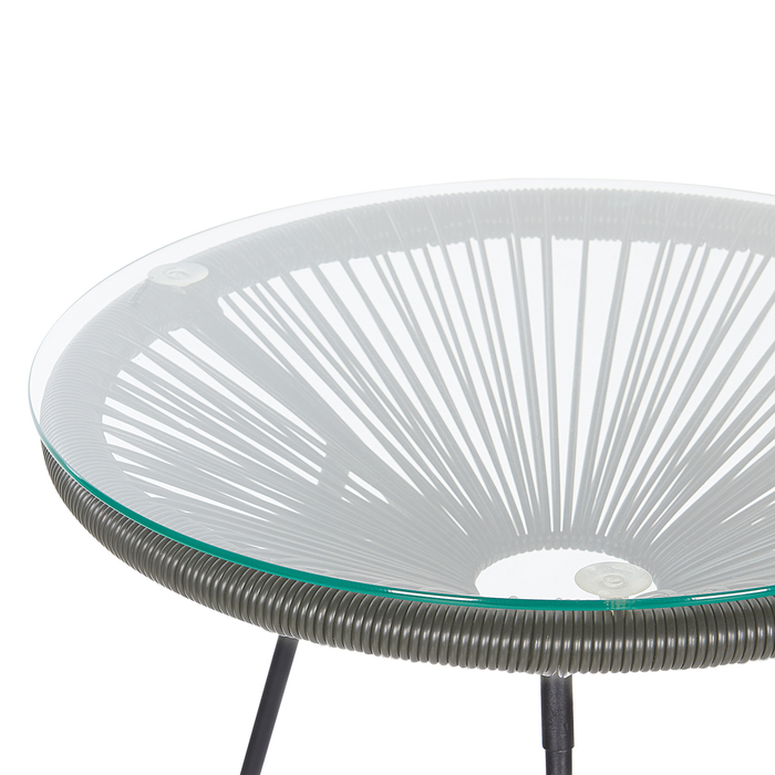 Beliani - ACAPULCO II - Bistroset voor 2 - Grijs - PE rotan