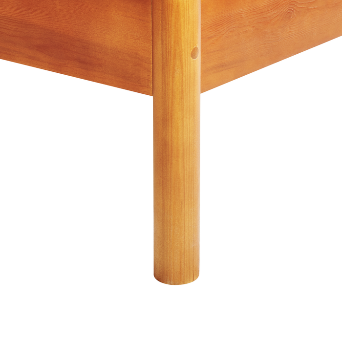 Beliani-BARRET II -Tweepersoonsbed-Lichtbruin-160 x 200 cm-Dennenhout