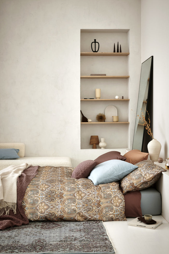 Dekbedovertrek Home 96 Toffee | Beige | Bruin | Satijnkatoen