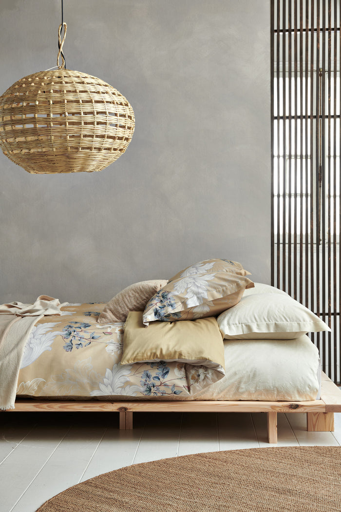 Dekbedovertrek Line Flower Beach 200x220 Cm