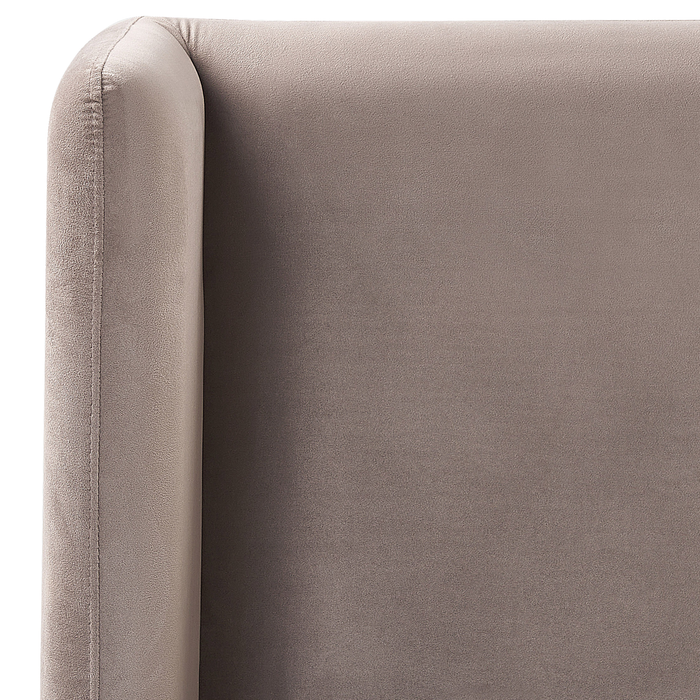 Beliani - ARETTE - Tweepersoonsbed - Taupe - 160 x 200 cm - Fluweel