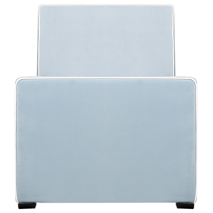 Beliani - TEENIE - Eenpersoonsbed - Lichtblauw - 90 x 200 cm - Fluweel