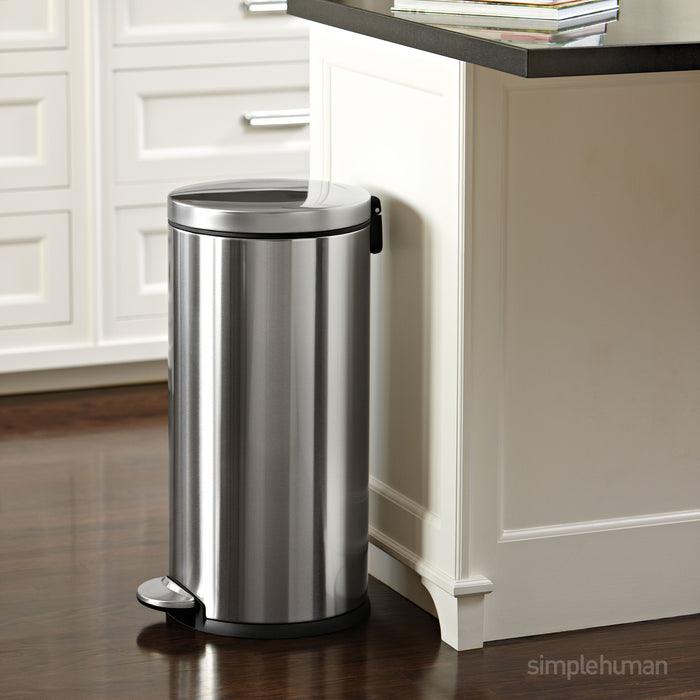Simplehuman - Afvalemmer Round Step, 30 liter - Simplehuman