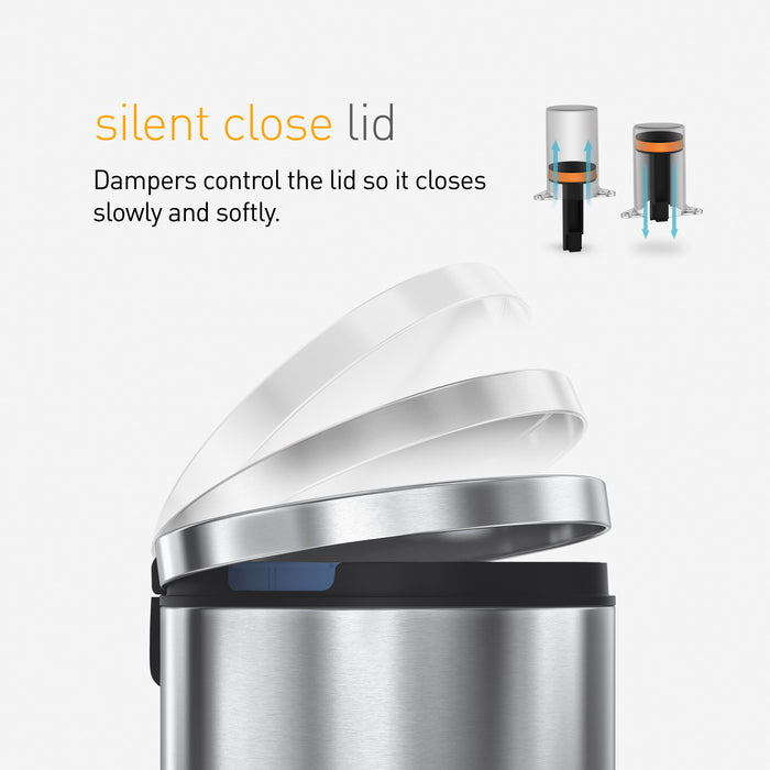 Simplehuman - Afvalemmer Round Step, 30 liter - Simplehuman