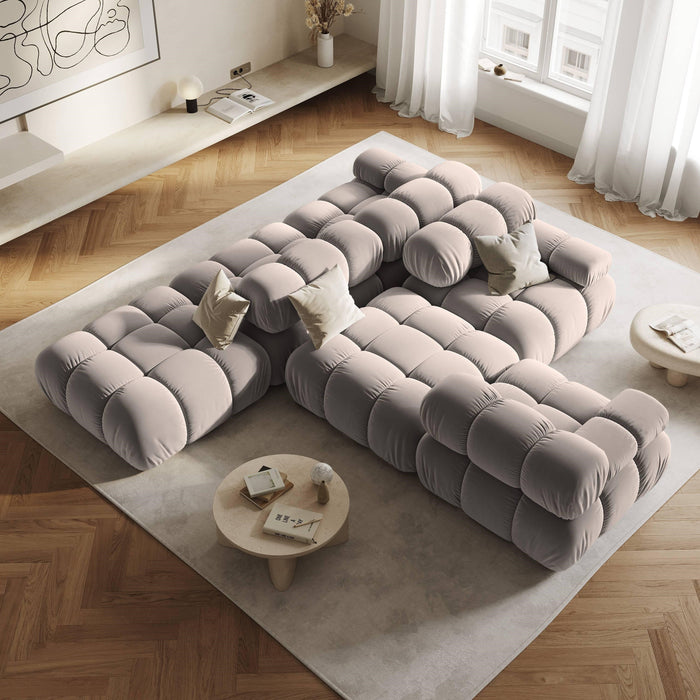 Milo Casa Tropea Modulaire 2-zitsbank Rechts Open met Hocker - Beige