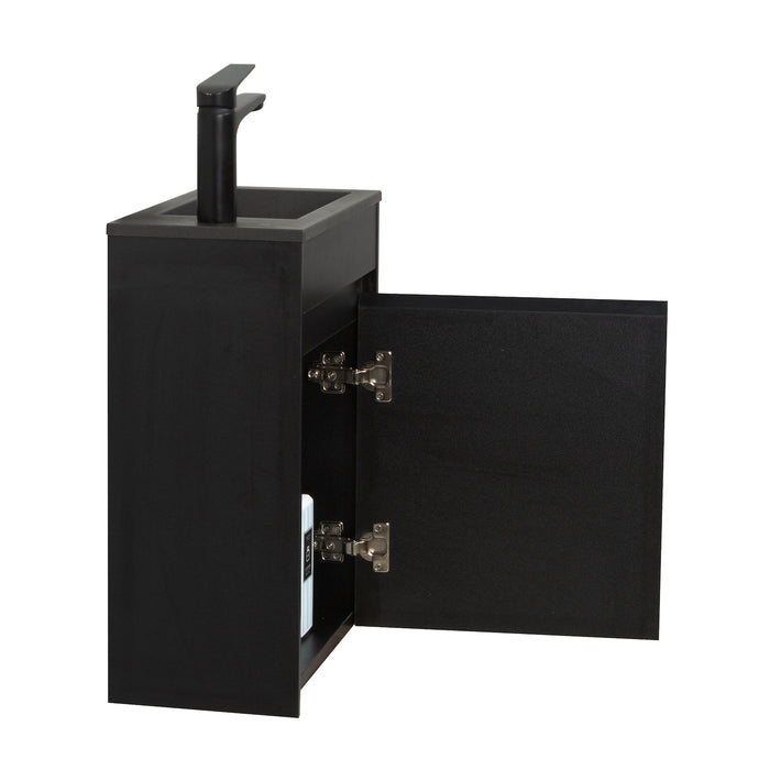 Badplaats Toiletmeubel Sinta 40 x 22 cm - Zwart - Zwarte Wastafel