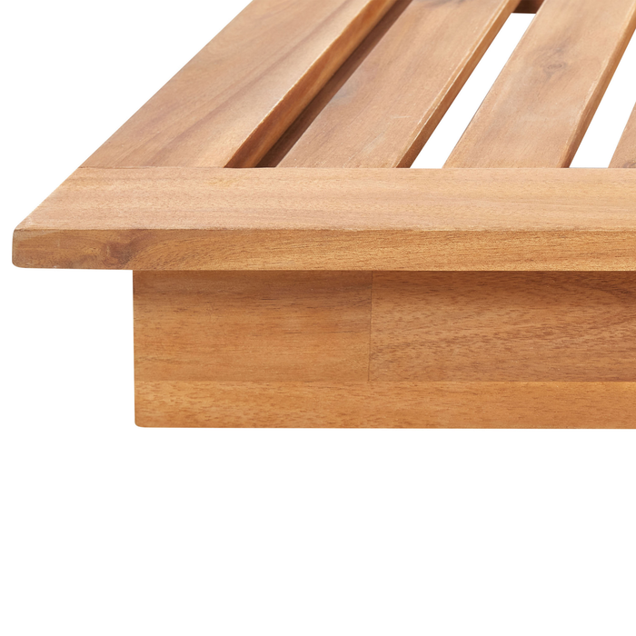 Beliani - GRANARI - Ligstoel - Lichthout|Off-white - Acaciahout