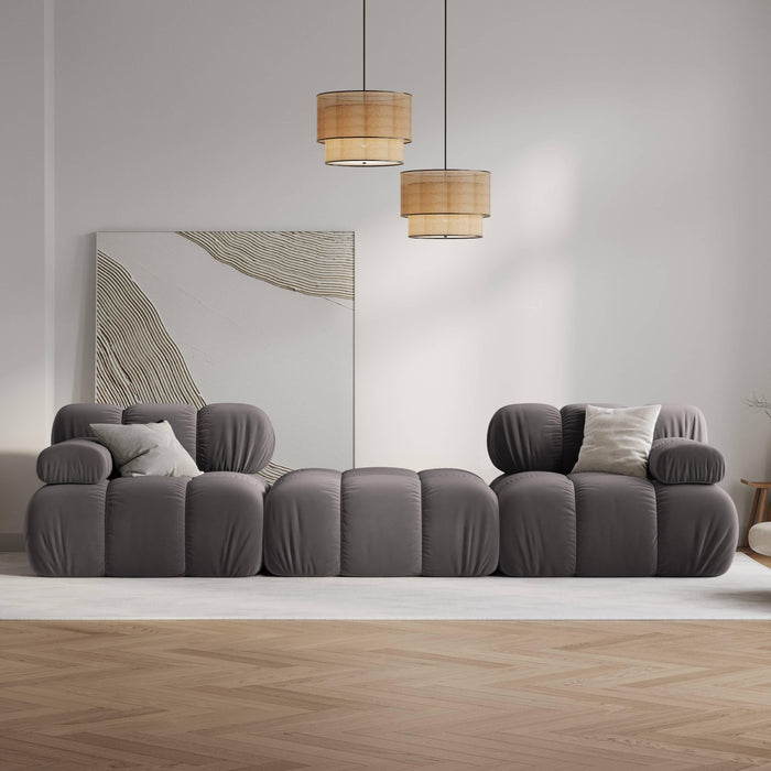 Milo Casa Tropea Modulaire 2-zitsbank met Hocker - Donkergrijs