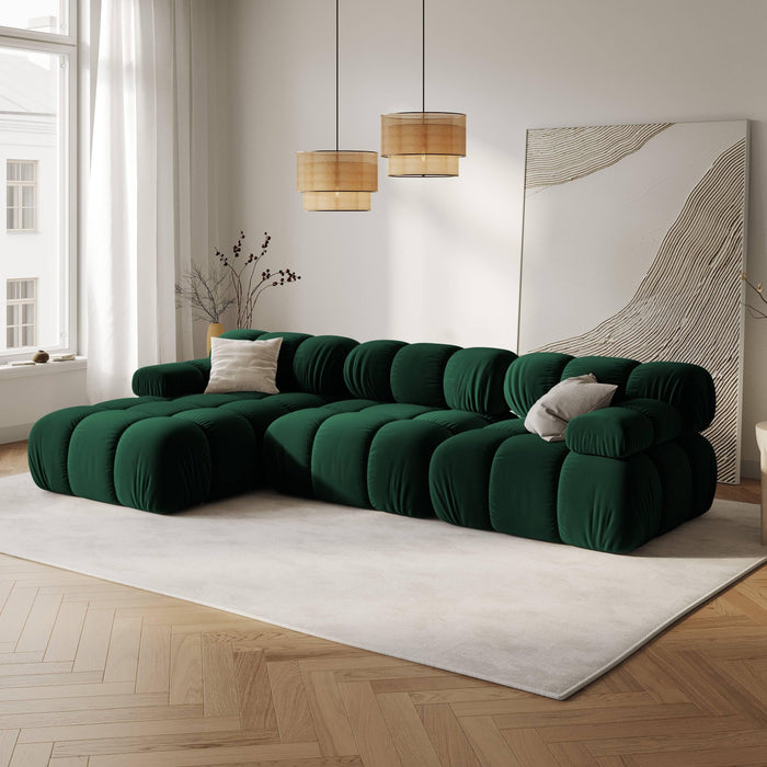 Milo Casa Tropea Modulaire Hoekbank 4-zits - Links - Flessengroen