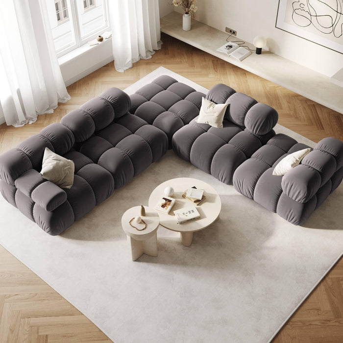 Milo Casa Tropea Modulair Bank Element - Hoek Links - Donkergrijs