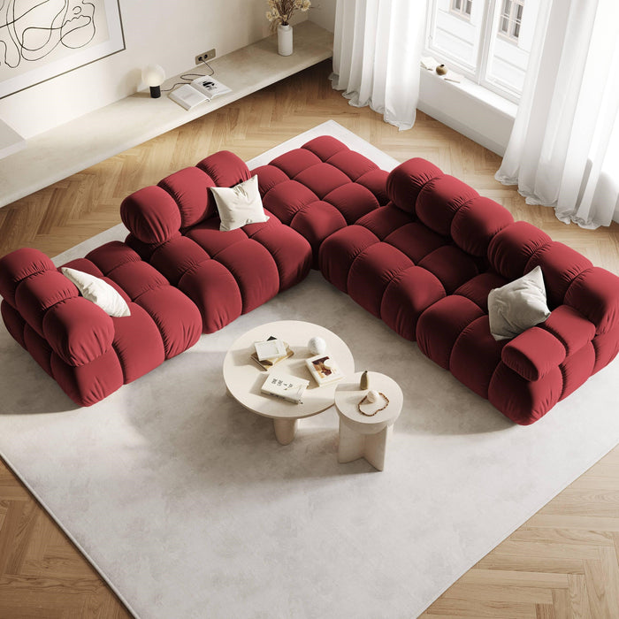 Milo Casa Tropea Modulair Bank Element - Middenstuk - Bordeauxrood