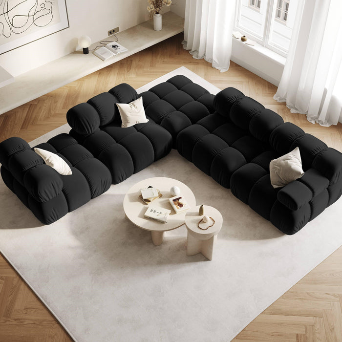 Milo Casa Tropea Modulair Bank Element - Middenstuk - Zwart