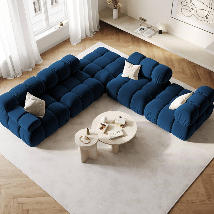 Milo Casa Tropea Modulair Bank Element - Hoek Links - Koningsblauw