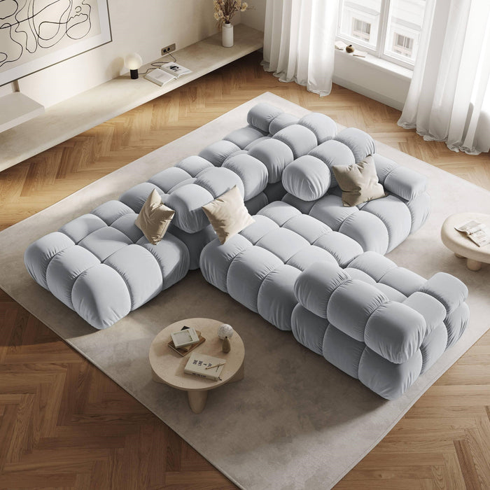 Milo Casa Tropea Modulair Bank Element - Hocker - Lichtblauw