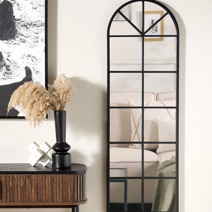 Beliani - BROUAGE - Wandspiegel - Zwart - IJzer