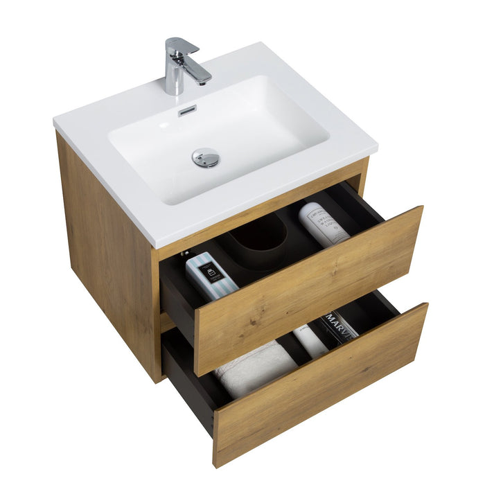 Badplaats Badkamermeubel Set Angela 60 cm - Eiken - Badmeubel