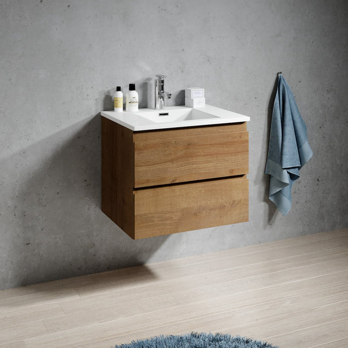 Badplaats Badkamermeubel Set Angela 60 cm - Eiken - Badmeubel