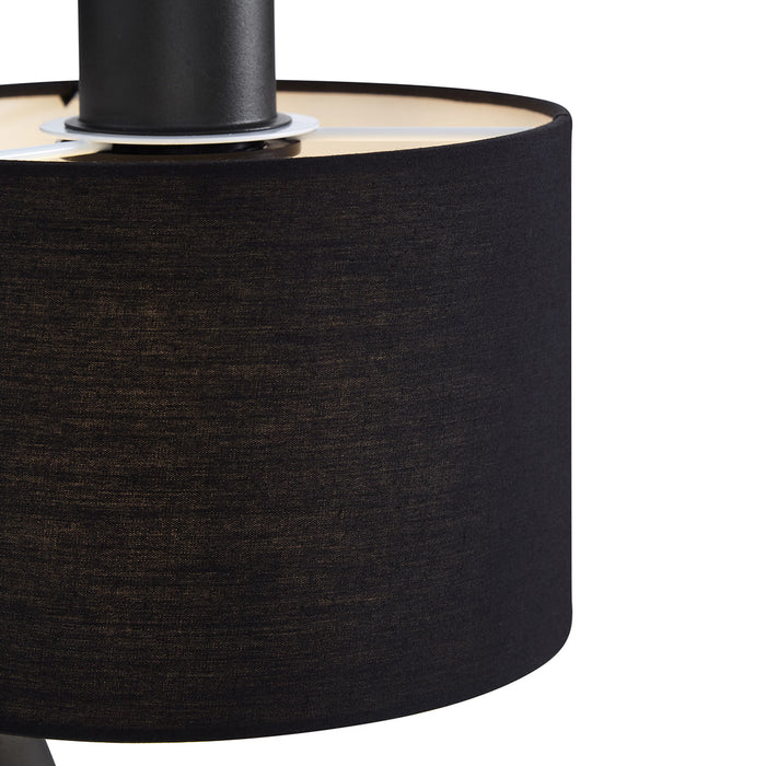 QAZQA Moderne wandlamp zwart rond met leeslamp - Puglia