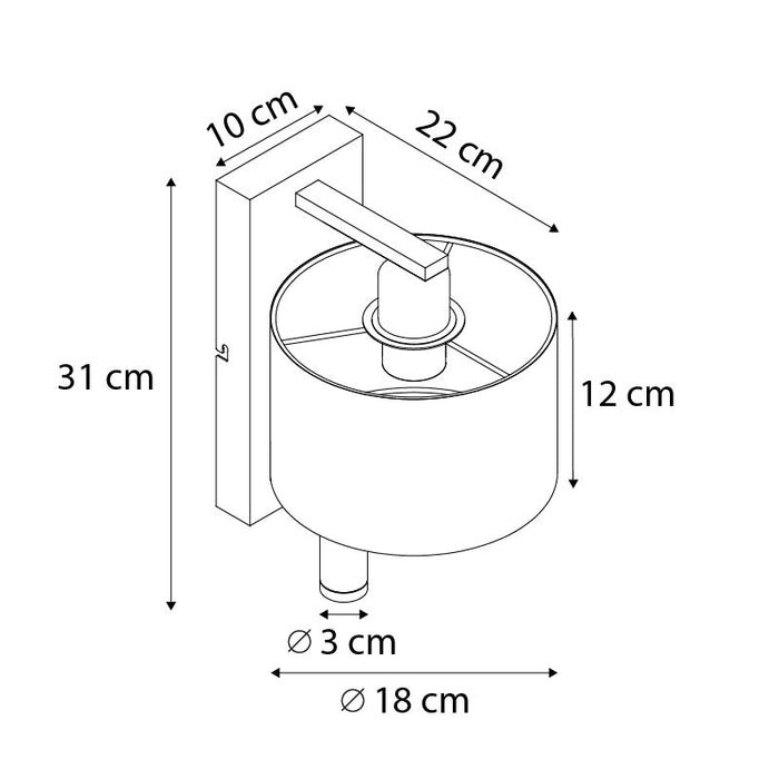 QAZQA Moderne wandlamp zwart rond met leeslamp - Puglia