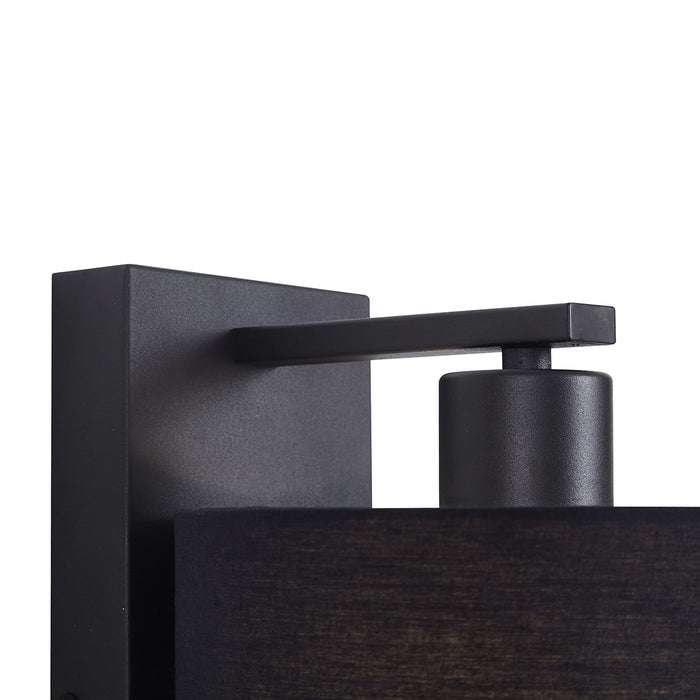 QAZQA Moderne wandlamp zwart rond met leeslamp - Puglia