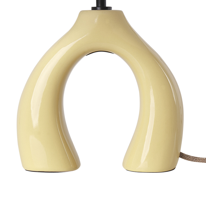 Beliani - ABBIE - Tafellamp - Geel - Keramiek