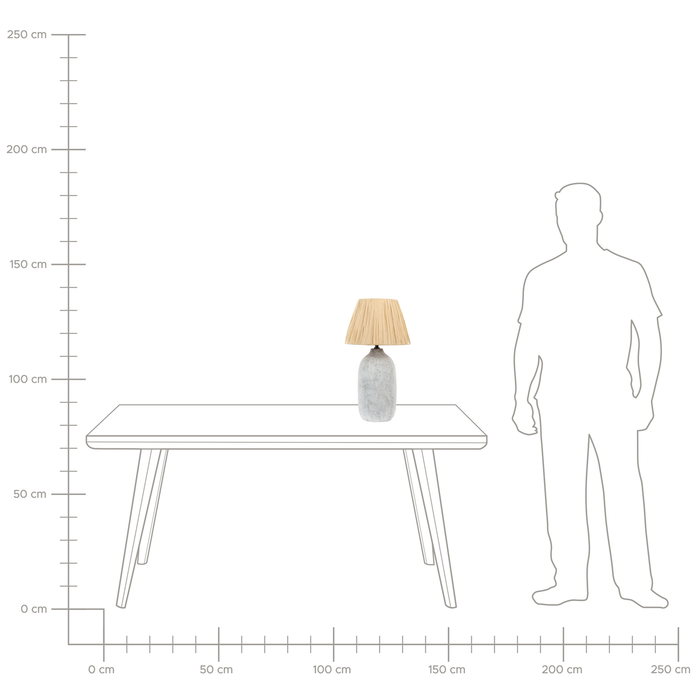 Beliani - MATILDE - Tafellamp - Grijs - Keramiek