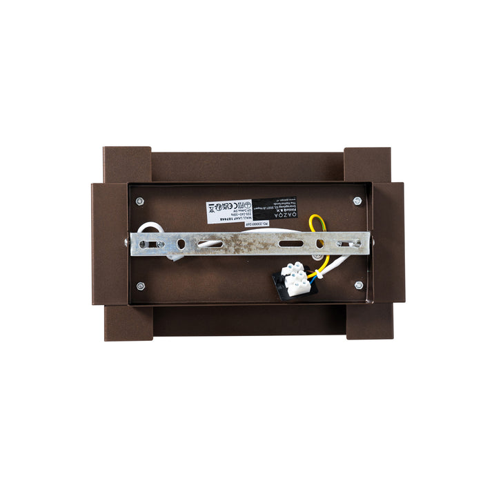 QAZQA Industriële wandlamp donkerbrons 2-lichts - Coen