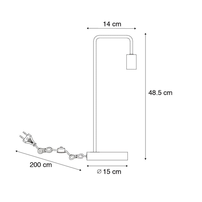 QAZQA Moderne tafellamp brons - Facil