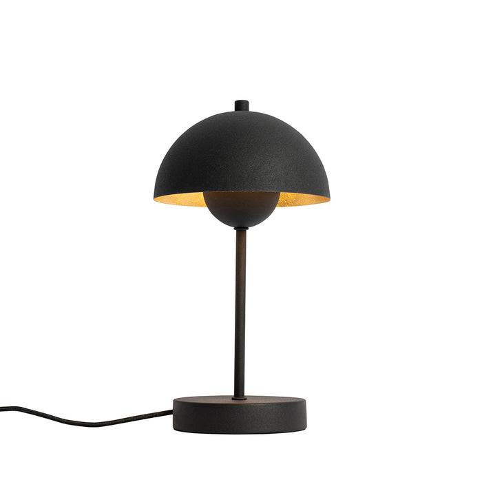 QAZQA Retro tafellamp mushroom zwart met goud - Magnax Mini