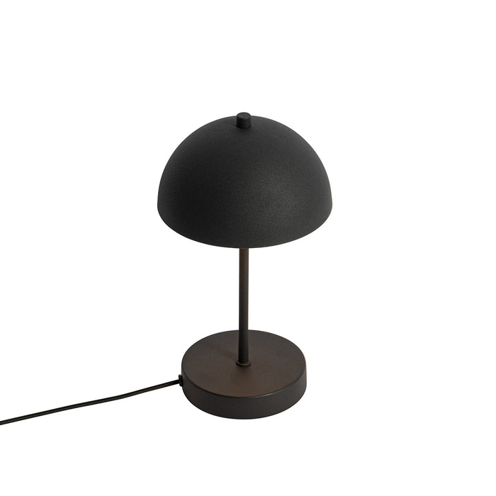QAZQA Retro tafellamp mushroom zwart met goud - Magnax Mini