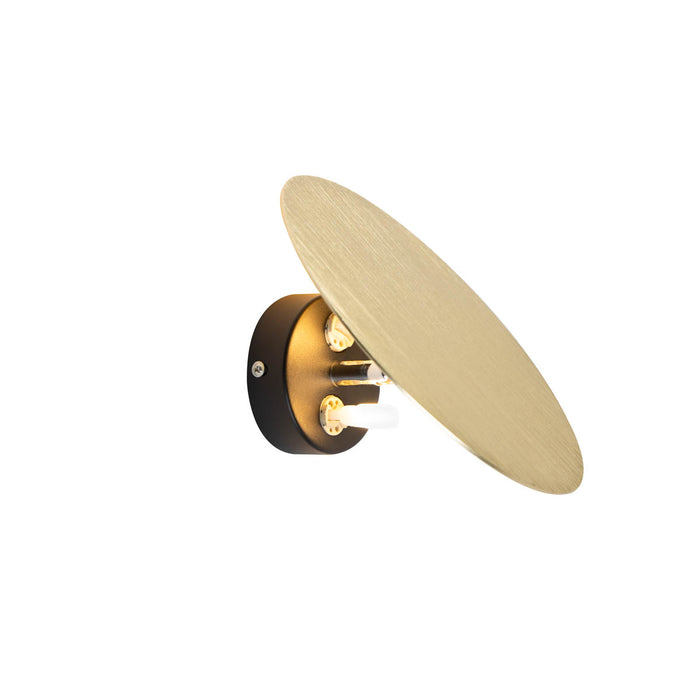 QAZQA Smart wandlamp rond goud incl. 2 Wifi g9 - Pulley