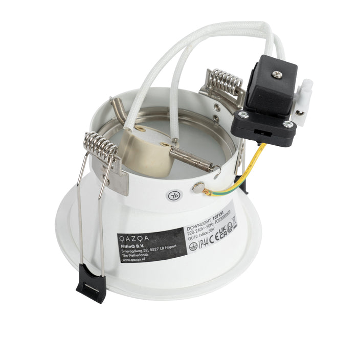 QAZQA Moderne inbouwspot wit AR70 IP44 - Dept