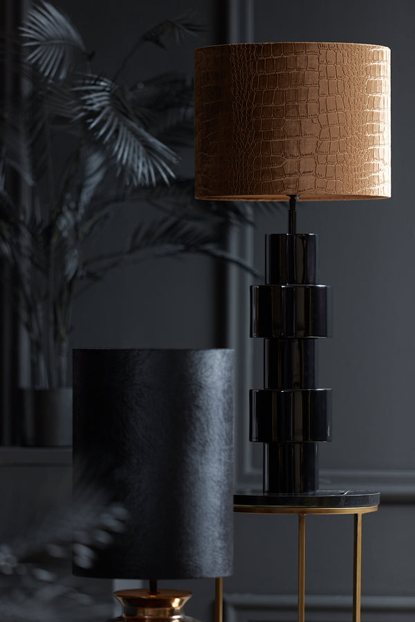 Light & Living Light&living Lampvoet Ø18x65 cm NINO glanzend zwart