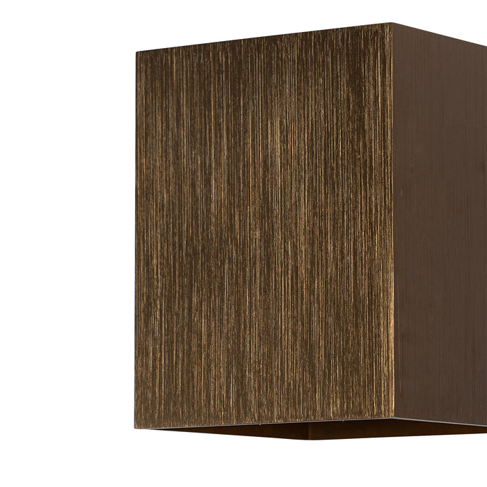 QAZQA Moderne wandlamp donkerbrons vierkant - Sola